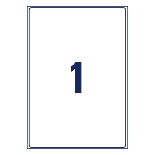 Stansritning Enkelt ark A4, Artikel: L7167B-100, Fraktetiketter, Format: 199,6 x 289,1 mm, 1 etikett/ark