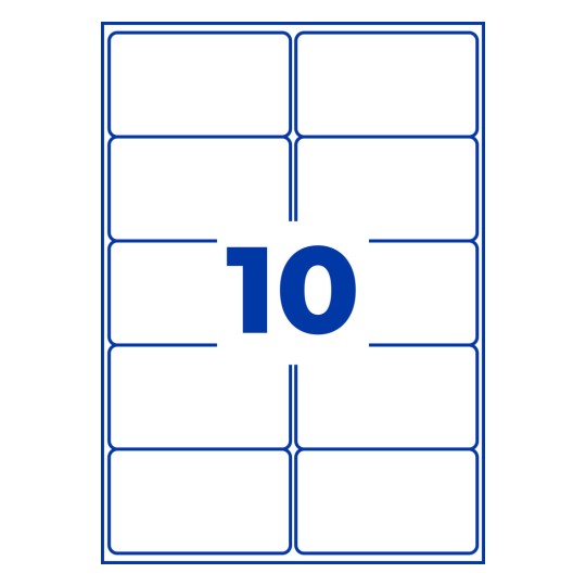 Stansritning Enkelsida A4, Artikel: L7992-25, Fraktetiketter, Format: 99,1 x 57 mm, 10 etiketter/ark