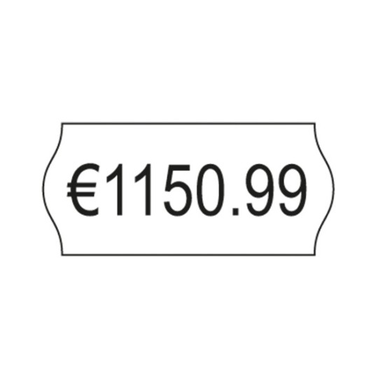 Enskild bildetikett, Artikel: PLP1226, Prisgungetiketter, 1-radig, Format: 26 x 12 mm, 1.500 etiketter/rulle.