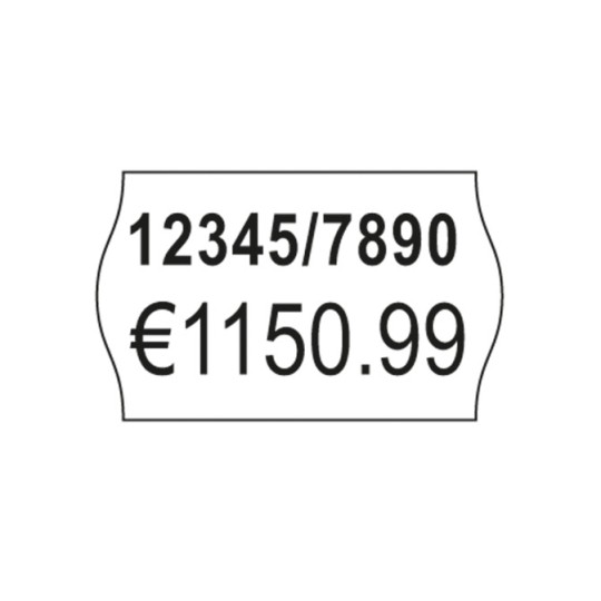 Enkelbildsetikett, artikel: PLP1626, prismärkningetiketter, 2-radig, format: 26 x 16 mm, 1.200 etiketter/rulle?
