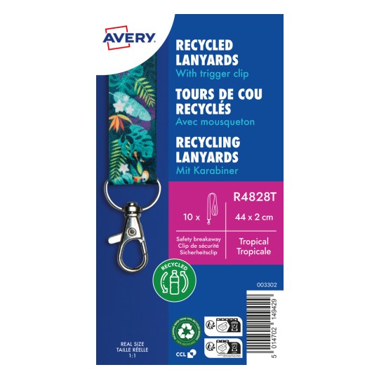 Produktbild: Avery Zweckform, Artikel: R4828T, Nyckelband, 20 x 440 mm, Liten förpackning, 10 stycken