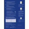 Bilden är en detaljerad översikt över kvalitetsprinterpapper från Avery Zweckform. Den inkluderar information om certifieringar som FSC och EU Ecolabel, pappersegenskaper och åldersbeständighet enligt ISO 9706. Det finns också detaljer om olika papperstyper, deras format, vikter och rekommenderade användningar för olika tryckmetoder.