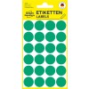 Förpackningsbild: Avery Zweckform Färgade Markörpunkter, Artikel: 3006, Format: ⌀ 18 mm, Innehåll: 96 Markörpunkter / 4 ark, 24 markörpunkter/ark.