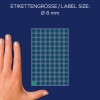 Storleksjämförelse med hand, Artikel: 3012, ett ark markeringspunkter, Format: ⌀ 8 mm, Färg: Grön?