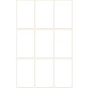 Avbildning Enkelt ark, Artikel: 3045, Mångsidiga etiketter, Format: 38 x 24 mm, 9 etiketter/ark