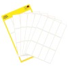 Förpackningsbild med etikettark: Avery Zweckform Mångsidiga etiketter, Artikel: 3077, Format: 38 x 18 mm, Innehåll: 72 etiketter / 6 ark, 12 etiketter/ark.