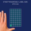 Storleksjämförelse med hand, Artikel: 3143, ett ark markeringspunkter, Format: ⌀ 12 mm, Färg: Grön?