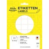 Förpackningsbild: Avery Zweckform Non A4 Universaletiketter för handskrift, Artikel: 3318, Format: 22 x 18 mm, Innehåll: 1.200 etiketter / 30 ark, 40 etiketter/ark.