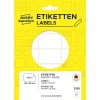 Förpackningsbild: Avery Zweckform icke A4 universala etiketter för handskrift, artikel: 3325, format: 38 x 24 mm, innehåll: 522 etiketter / 29 ark, 18 etiketter/ark.