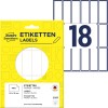 Förpackningsbild med etikettark: Avery Zweckform multifunktionella etiketter, Artikel: 3327, Format: 50 x 19 mm, Innehåll: 486 etiketter / 27 ark, 18 etiketter/ark.