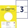 Förpackningsbild med etikettark: Avery Zweckform allroundetiketter, artikel: 3331, format: 98 x 51 mm, innehåll: 84 etiketter / 28 ark, 3 etiketter/ark.