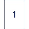 Stansritning Enkelark A4, Artikel: 3418, Universaletiketter, Format: 200 x 297 mm, 1 etikett/ark?