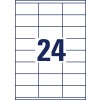 Stansritning Enskilt ark A4, Artikel: 3422, Universaletiketter, Format: 70 x 35 mm, 24 etiketter/ark