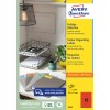 Förpackningsbild: Avery Zweckform Färgade etiketter, permanent fästande, Artikel: 3452, Format: 105 x 37 mm, Utskriftslämplighet: Bläckstråleskrivare, Svart/vit laserskrivare, Färglaserskrivare, Innehåll: 1 600 etiketter / 100 ark, 16 etiketter/ark.