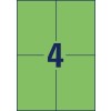 Stansritning enkla ark A4, Artikel: 3458, Färgade etiketter, Format: 105 x 148 mm, 4 etiketter/ark?