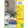 Förpackningsbild: Avery Zweckform Färgade etiketter, permanent vidhäftande, Artikel: 3458, Format: 105 x 148 mm, Utskriftslämplighet: Bläckstråleskrivare, Svartvit laser, Färglaser, Innehåll: 400 etiketter / 100 ark, 4 etiketter/ark.