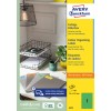 Förpackningsbild: Avery Zweckform Färgade Etiketter, permanent vidhäftande, Artikel: 3472, Format: 210 x 297 mm, Trycklämplighet: Bläckstråle, Laser s/v, Färglaser, Innehåll: 100 etiketter / 100 ark, 1 etikett/ark.