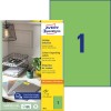 Förpackningsbild med etikettark: Avery Zweckform Färgade etiketter, Artikel: 3472, Format: 210 x 297 mm, Utskrift: Bläckstråle, Svart/vit laser, Färglaser, Innehåll: 100 etiketter / 100 ark, 1 etikett/ark?