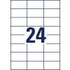 Stansritning enkla ark A4, Artikel: 3474, Universala etiketter, Format: 70 x 37 mm, 24 etiketter/ark