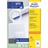 Förpackningsbild: Avery Zweckform Universal-Etiketter, permanent självhäftande, Artikel: 3474, Format: 70 x 37 mm, Utskriftslämplighet: Bläckstråle, Laser s/v, Färglaser, Innehåll: 2 400 etiketter / 100 ark, 24 etiketter/ark.