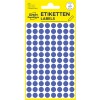 Förpackningsbild: Avery Zweckform Färgade markeringspunkter, Artikel: 3591, Format: ⌀ 8 mm, Innehåll: 416 markeringspunkter / 4 ark, 104 markeringspunkter/ark.