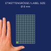 Storleksjämförelse med hand, artikel: 3592, ett ark markeringspunkter, format: ⌀ 8 mm, färg: Grön?