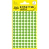 Förpackningsbild: Avery Zweckform Färgade Märkpunkter, Artikel: 3592, Format: ⌀ 8 mm, Innehåll: 416 märkpunkter / 4 ark, 104 märkpunkter/ark.
