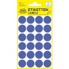 Förpackningsbild: Avery Zweckform Färgade Märkningspunkter, Artikel: 3596, Format: ⌀ 18 mm, Innehåll: 96 Märkningspunkter / 4 ark, 24 Märkningspunkter/ark.