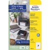 Förpackningsbild: Avery Zweckform Universal-etiketter, permanent vidhäftande, artikel: 3652-10, format: 70 x 42,3 mm, utskriftskompatibilitet: bläckstråle, lasere, färglasere, innehåll: 210 etiketter / 10 ark, 21 etiketter/ark.