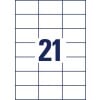 Stansritning enkelark A4, Artikel: 3652, Universaletiketter, Format: 70 x 42,3 mm, 21 etiketter/ark?