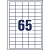 Stansritning Enkeltark A4, Artikel: 3666-10, Etiketter, Hemmakontor, Småförpackning, Format: 38 x 21,2 mm, 65 etiketter/ark.