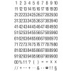 Bild enkelsida, artikel: 3721, sifferetiketter, format: 85 x 160 mm, 125 klistermärken/ark.