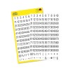 Förpackningsbild med etikettark: Avery Zweckform nummeretiketter, Artikel: 3721, Format: 85 x 160 mm, Innehåll: 250 klistermärken / 2 ark, 125 klistermärken/ark.