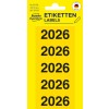 Förpackningsbild: Avery Zweckform pärmetiketter med årtal, artikel: 43-226, format: 60 x 24 mm, innehåll: 100 etiketter / 20 ark, 5 etiketter/ark.