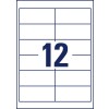 Stansritning enkelark A4, Artikel: 4781-65, Universaletiketter, Format: 97 x 42,3 mm, 12 etiketter/ark?