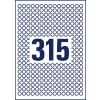 Stansritning enkla ark A4, Artikel: 6221-10, Runda etiketter, Format: ⌀ 10 mm, 315 etiketter/ark?