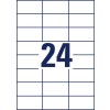 Stansritning enstaka ark A4, Artikel: 6605, Universaletiketter, Format: 70 x 37 mm, 24 etiketter/ark