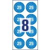 Enkelark, Artikel: 6944-2025, Kontrollmärken, Format: ⌀ 30 mm, 8 kontrollmärken/ark