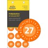 Förpackningsbild med inspektionsetikett: Avery Zweckform inspektionsetiketter, artikel: 6945-2027, format: ⌀ 20 mm, innehåll: 120 inspektionsetiketter / 8 ark, 15 inspektionsetiketter/ark?