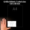Storleksjämförelse med hand, Artikelnummer: 8001-5, ett ark bärande etiketter, format: 120 x 80 mm, färg: vit, ljusgrå?