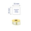 Enskild avbildning etikett, Artikel: A1933083, Rulletiketter, Format: 25 x 25 mm, 850 etiketter/rulle