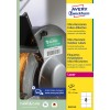 Förpackningsbild: Avery Zweckform Ultra Resistente Utomhusetiketter, Artikel: B3427-50, Format: 105 x 74 mm, Tryckbarhet: Laser svart/vitt, färglaser, Innehåll: 400 etiketter / 50 ark, 8 etiketter/ark