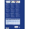 Bilden är en produktguide för Quick&Clean visitkort, med information om tryckalternativ, material, dimensioner och olika språk. Den lyfter fram produktspecifikationerna och ger instruktioner för att designa och skriva ut kort hemma.
