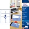 Kartongbild med ark: Avery Zweckform Premium Visitkort, Artikel: C32015-10, Format: 85 x 54 mm, Skrivarens lämplighet: Bläckstråleskrivare, Innehåll: 80 kort / 10 ark, 8 kort/ark?