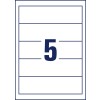Stansritning enkelark A4, Artikel: C32267-10, flikinmatningsetiketter, hemmakontor, småförpackning, format: 54 x 190 mm, 5 stycken/ark.