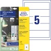 Förpackningsbild med kartblad: Avery Zweckform pärmetiketter, Home Office, liten förpackning, Artikel: C32267-10, Format: 54 x 190 mm, Utskriftsmöjlighet: Bläckstråleskrivare, svartvit laserskrivare, färglaser, Innehåll: 50 stycken / 10 ark, 5 stycken/ark.