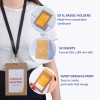 Bilden visar korthållare gjorda av hållbar kartong, med detaljer inklusive 50 XL-korthållare, 52 insatser i A6-format, och information om enkla design- och utskriftsalternativ.
