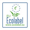Bilden visar EU Ecolabel-logotypen, som innehåller gröna element, en cirkel av stjärnor som representerar Europa och en webblänklänk nedanför.