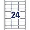 Stansritning enkelark A4, Artikel: J8159-25, adressetiketter, format: 63,5 x 33,9 mm, 24 etiketter/ark?