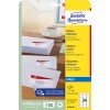 Förpackningsbild: Avery Zweckform Vita Post-Etiketter, för bläckstråleskrivare, Artikel: J8159-25, Format: 63,5 x 33,9 mm, Tryckbarhet: Bläckstråle, Innehåll: 600 etiketter / 25 ark, 24 etiketter/ark.